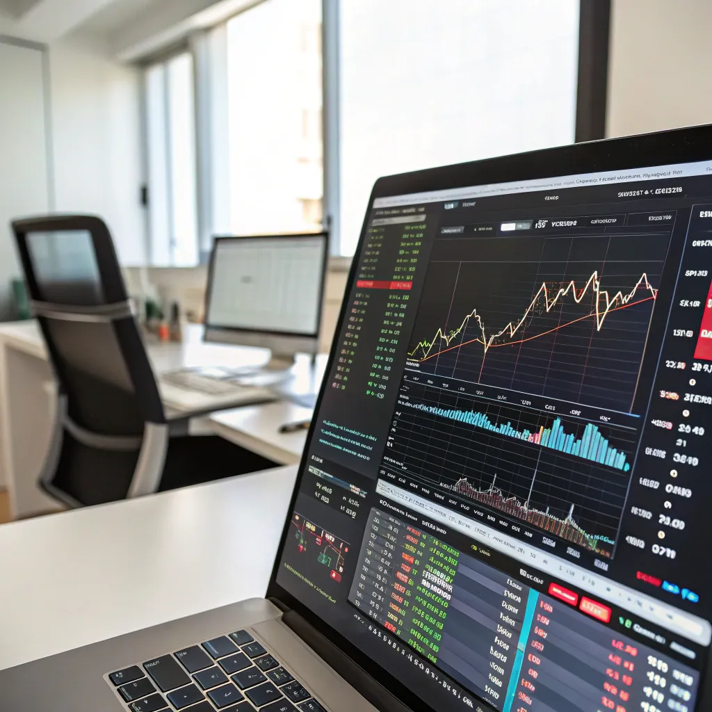 Illustration of a forex trading interface